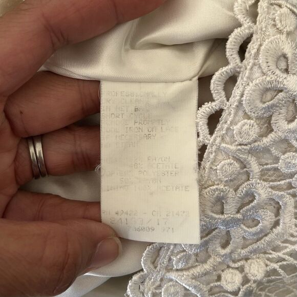 Jessica McClintock Vintage 80s Maxi Dress 12 Lace Black White Pencil Elegant USA - Picture 12 of 15